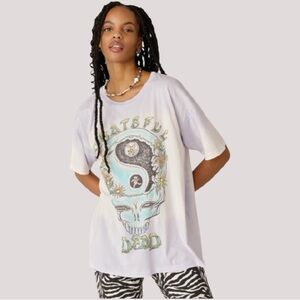 Daydreamer Grateful Dead Yin Yang Skull Tie Dye Merch Oversized T Shirt Size XS